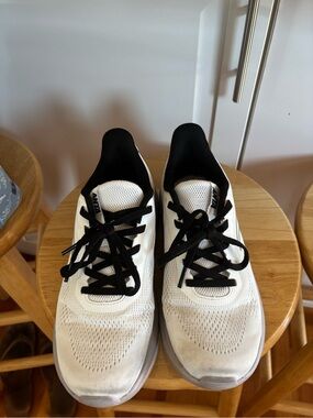 White and Black Women's Running Sneakers